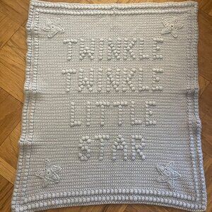 Crochet Baby Afghan. Twinkle Twinkle Little Star⭐️ - BLUE